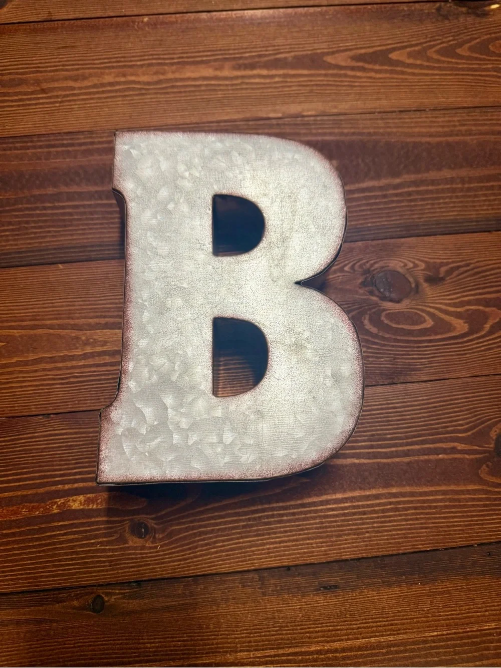 Hobby Lobby Galvanized Metal Letter “B” - Rustic Farmhouse Decor